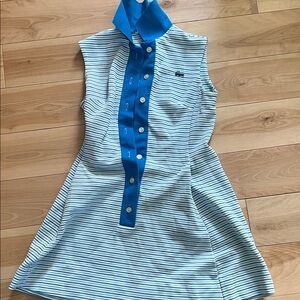 Vintage Lacoste Striped Blue and White Golf Dress
